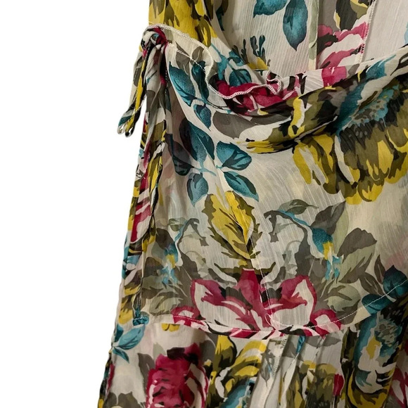 BAND OF GYPSIES Women's Duster Cardigan Kimono Sleeve Floral Sheer XS - Picture 5 of 6